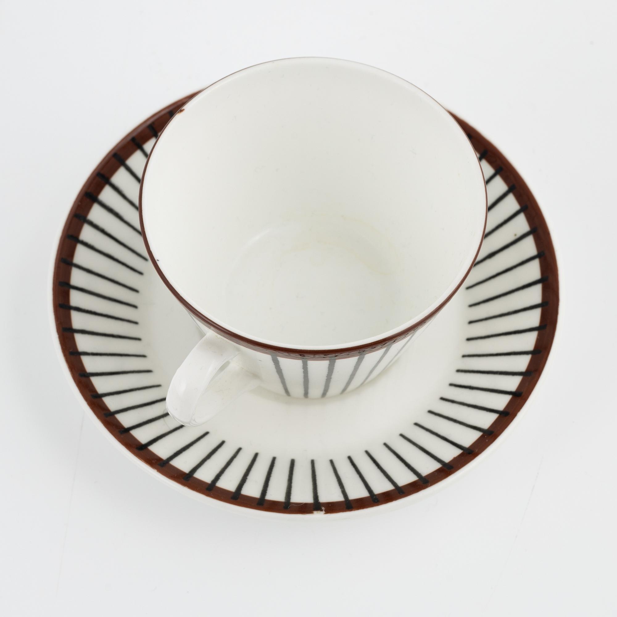 Stig Lindberg, coffee service, 'Spisa Ribb' 10 pcs.