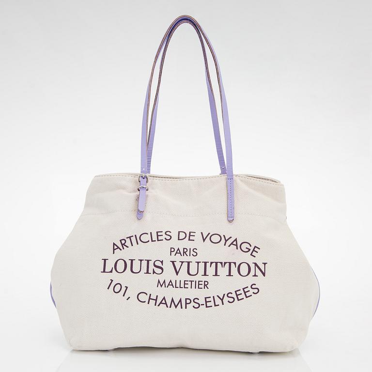 Louis Vuitton, a 'Cotton Canvas Articles De Voyage Cabas GM' bag.
