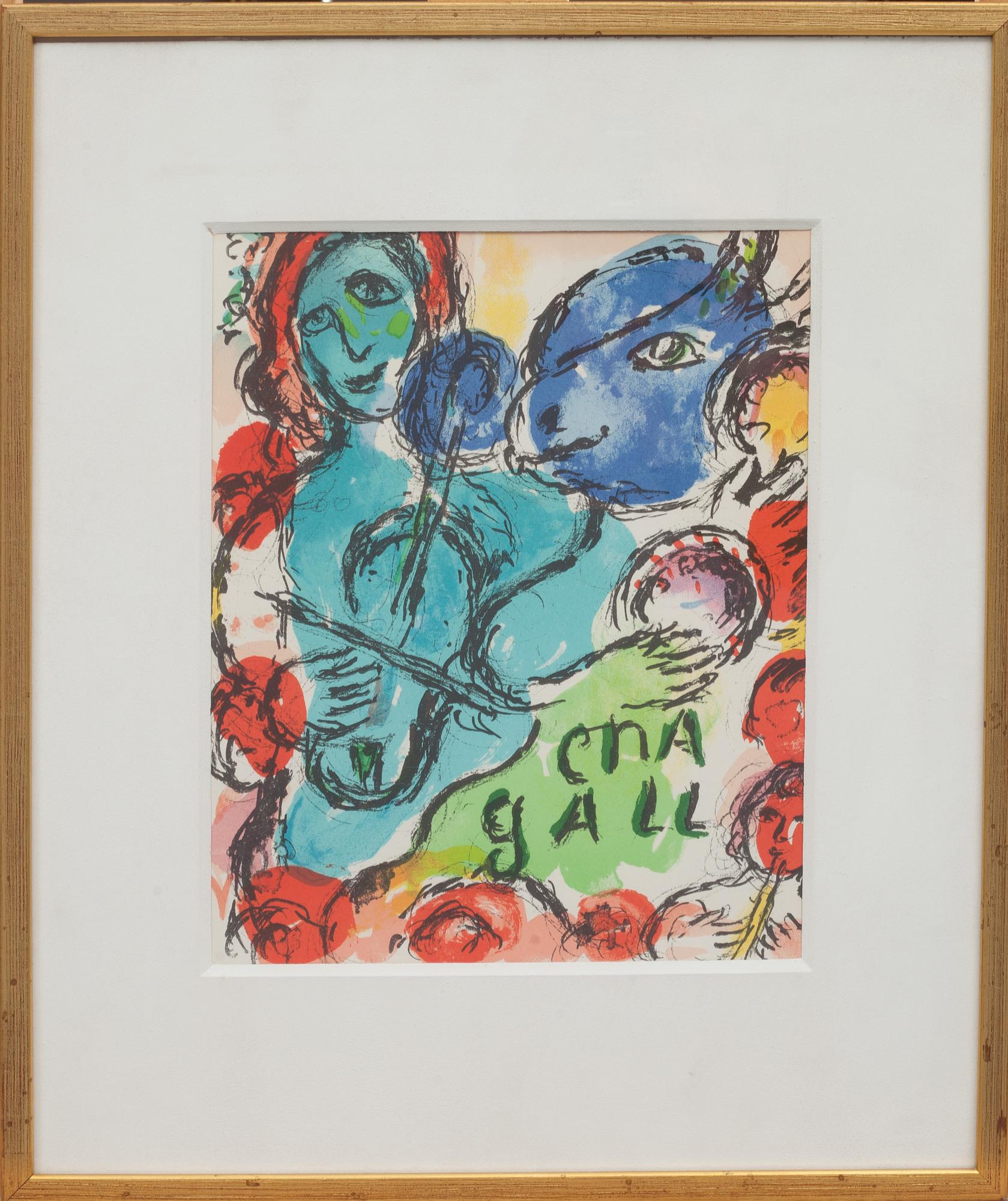 MARC CHAGALL, efter, färglitografi.