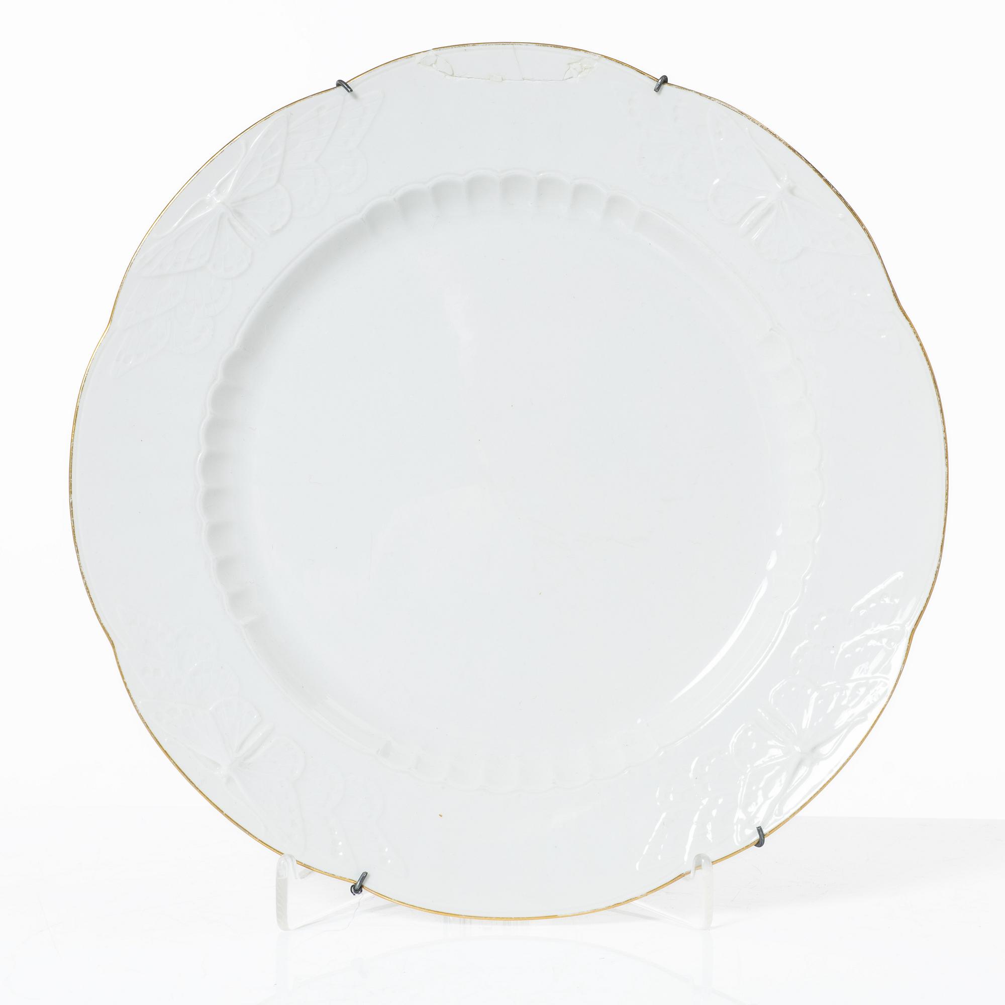 Alf Wallander, a 69 pieces dinner service, porcelain, "Fjäril", Rörstrand, early 20th century.