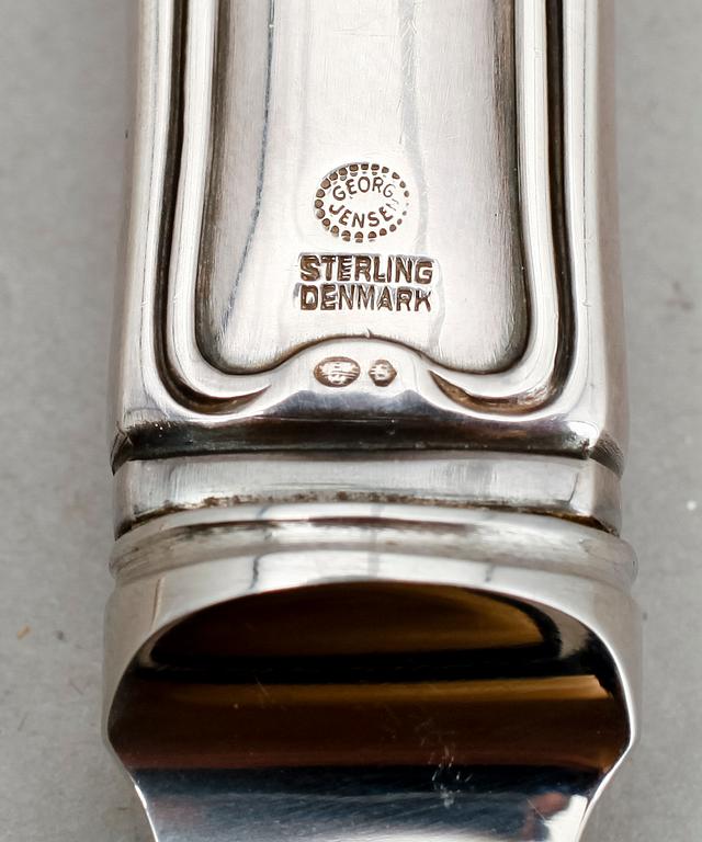 TÅRTSPADE, silver, Georg Jensen. Vikt med stålblad ca 96 g.