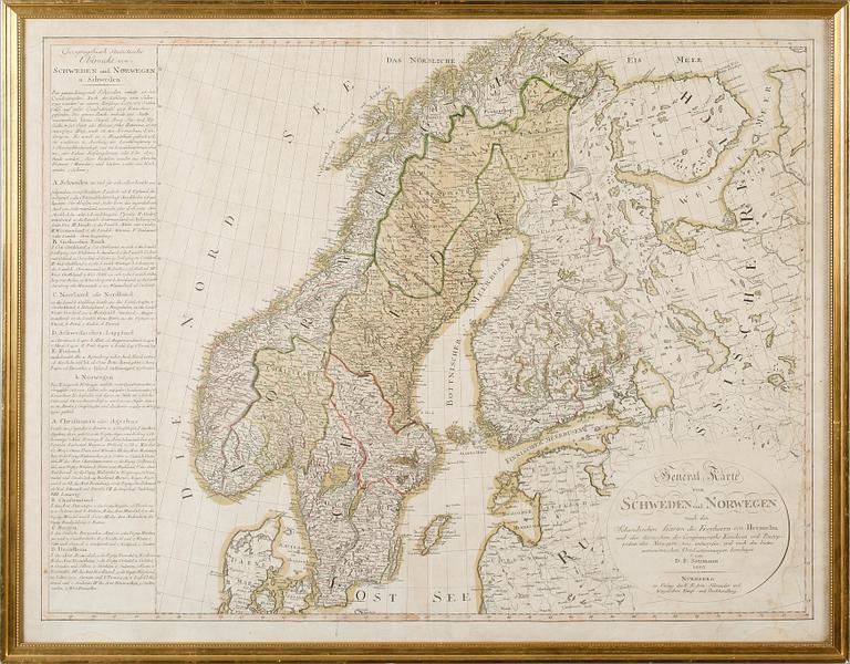 KARTA, kopparstick, efter D F Sotzmann, 1803.