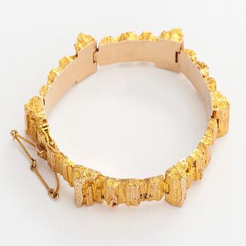 Björn Weckström, a 14K gold bracelet 'Mystica'. Lapponia 1981.