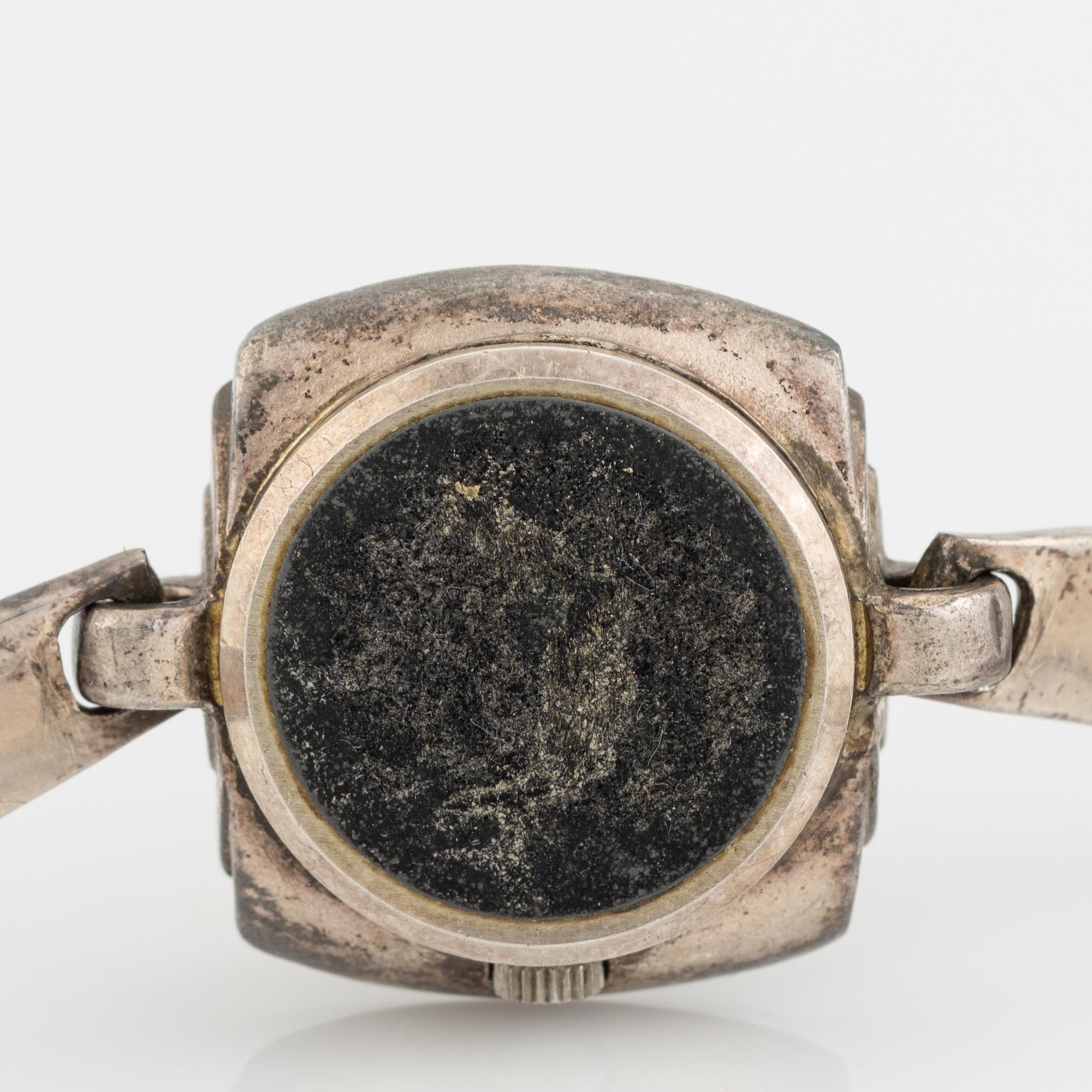 Lapponia sterling silver watch, 1981.
