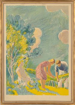 Isaac Grünewald, lithograph in colours, signed 8/200.