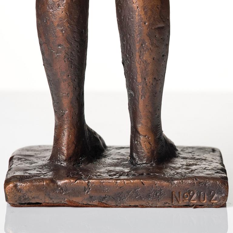 Lisa Larson, skulptur "Tonårsflickan", brons, Scandia Present, ca 1978, nr 202.