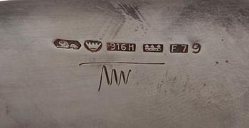 BRÖDKORG, silver 916, Tapio Wirkkala, signerad TW, Kultakeskus, Tavastehus 1959. Tot. vikt 324 g.