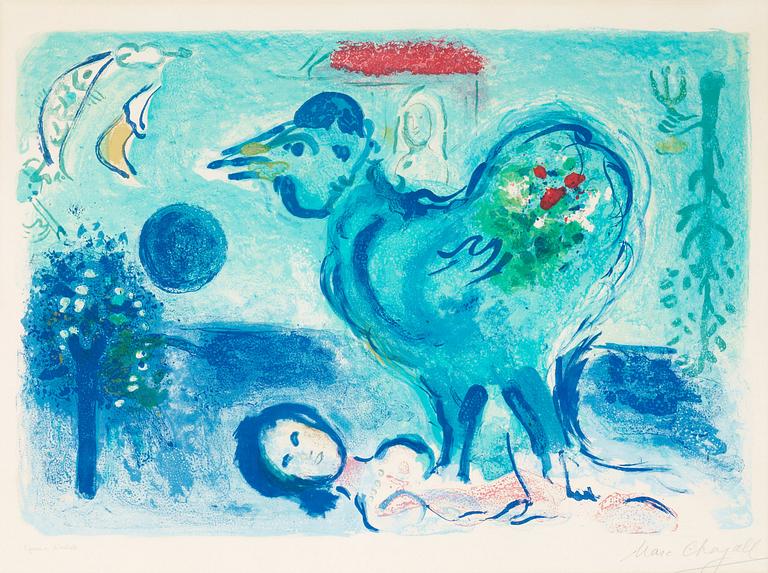Marc Chagall, "Paysage au coq".