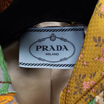 Prada, an embroidered coat, size 36.