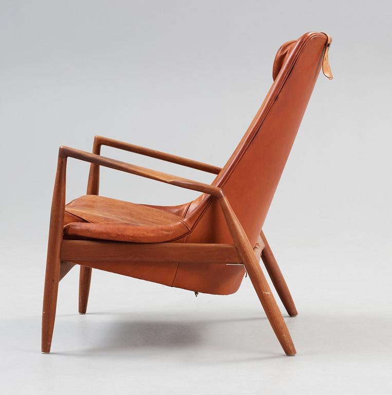 An Ib Kofod Larsen high back armchair 'The Seal', OPE, Jönköping, Sweden 1950-60's.