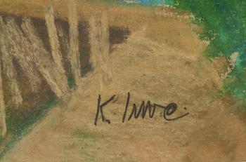 KNUT IRWE, pastell, signerad.