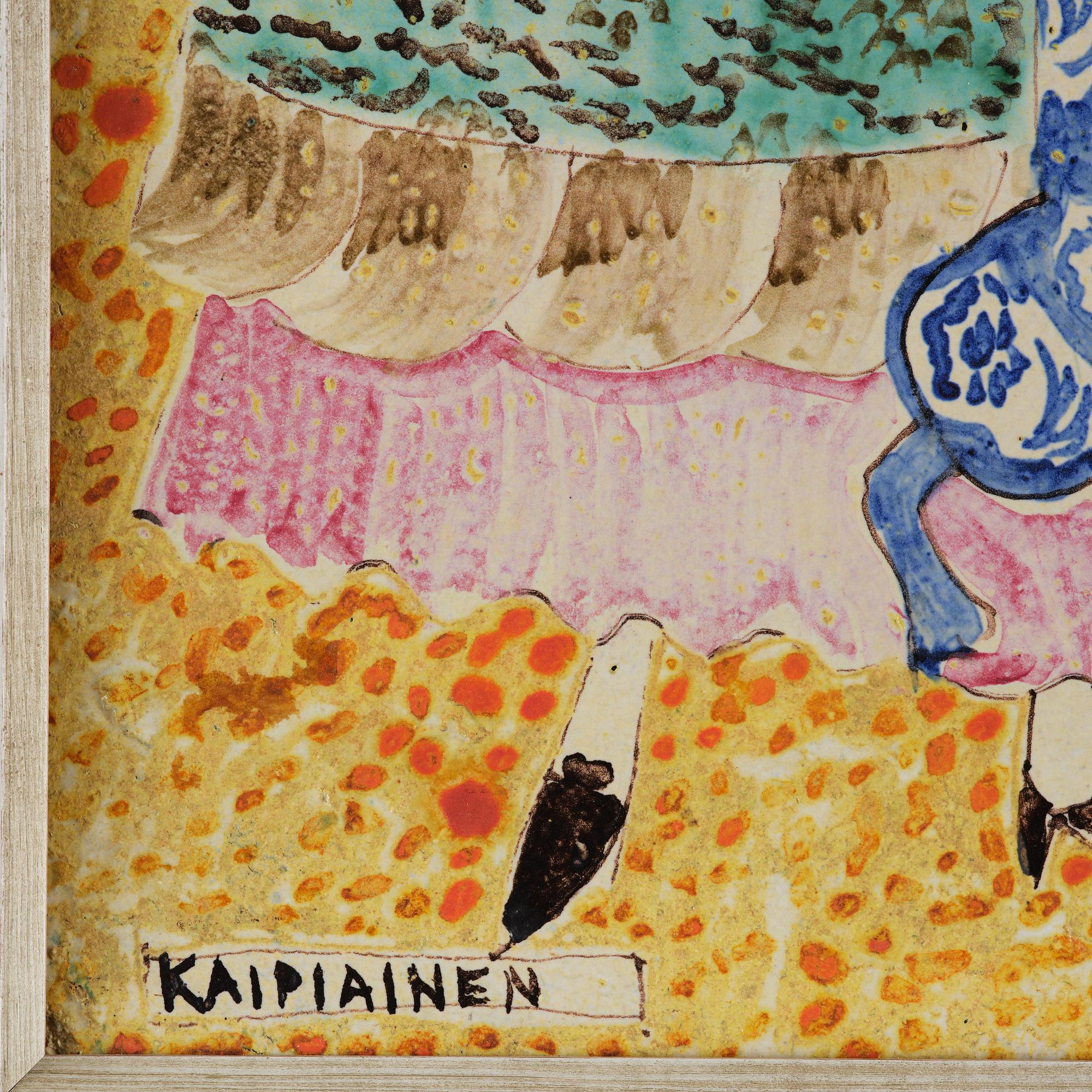 Birger Kaipiainen, plakett, keramik, Arabia, Finland 1940-tal.