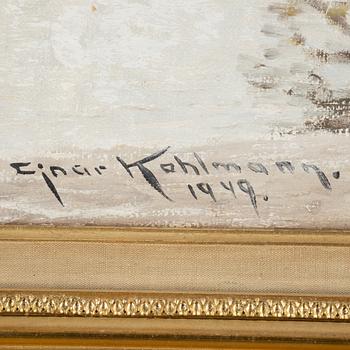 Ejnar Kohlmann, oil on canvas, signed and dated 1949.