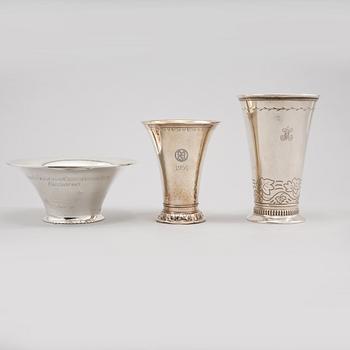 PARTI SILVER, 3 delar, Sverige, 1900-talets första hälft, vikt 390 gram.