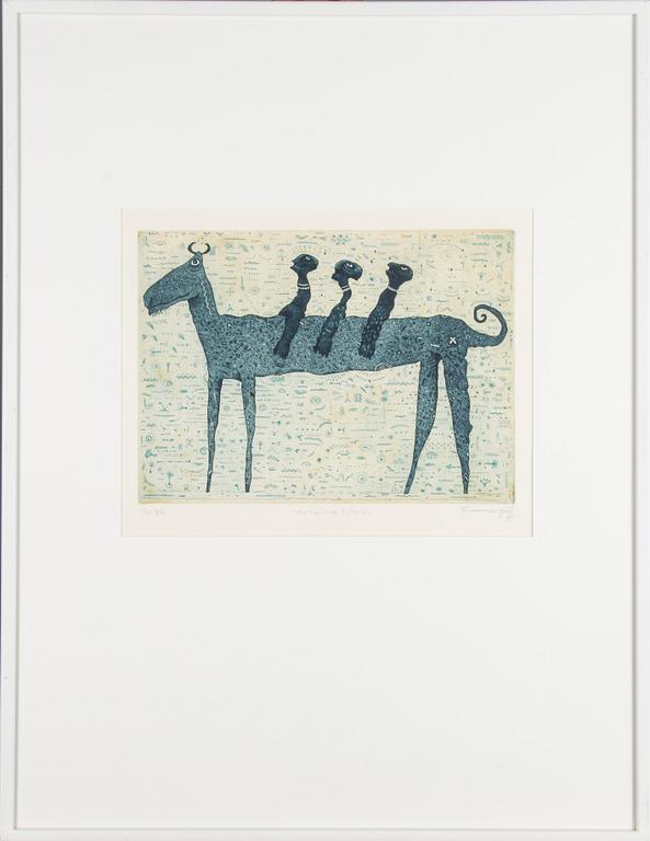 JUHA TAMMENPÄÄ, etsning och akvatint, signerad, daterad 85 och numrerad 5/50. Konstnärens avdrag.