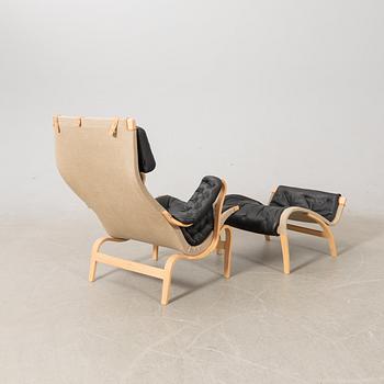 Bruno Mathsson, armchair with footstool, "Pernilla", Dux.