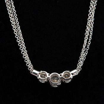 A NECKLACE, brilliant cut diamonds 2.00 ct. 18K white gold. Length 39 cm, weight 11 g.