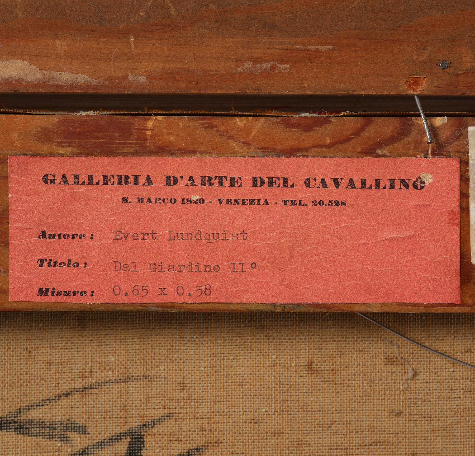 Evert Lundquist, "Från trädgården/Från trädgården II".