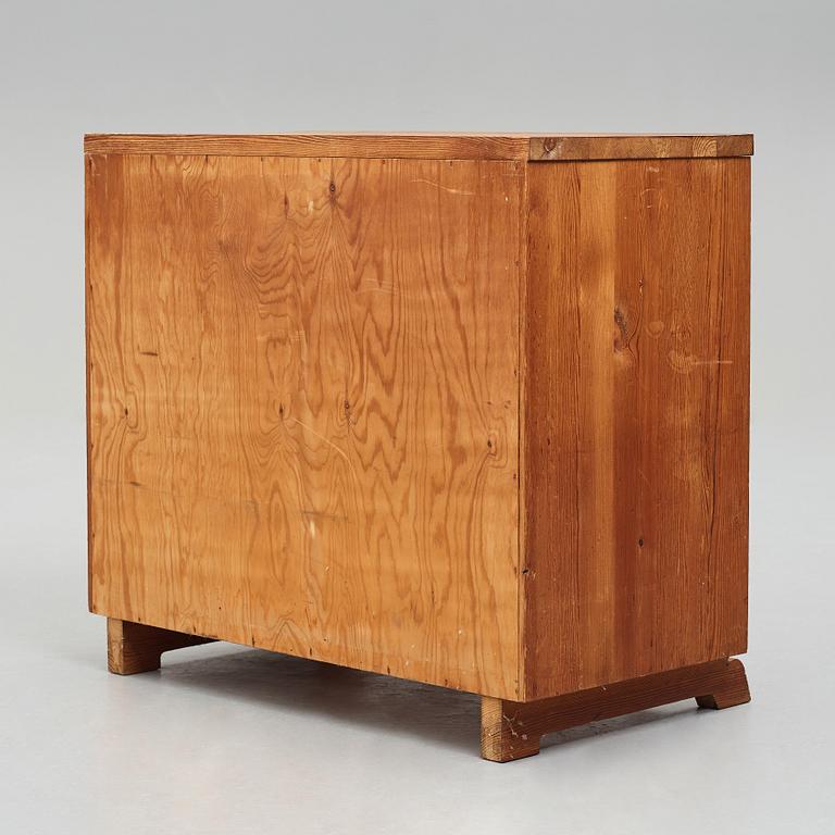 Axel Einar Hjorth, a "Sport" stained pine chest of drawers, Nordiska Kompaniet, Sweden 1930's.