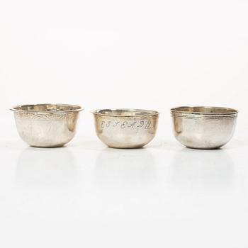 Seven silver tumbler, Sweden, 18th/19th century.