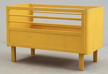A lacquered plywood baby cot, attributed to Aino Aalto, probably 1940's.