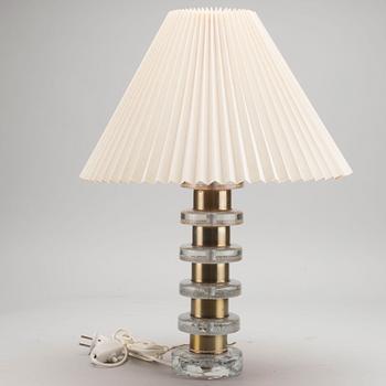 A SWEDISH GLASS LAMP, second half of 20th century.