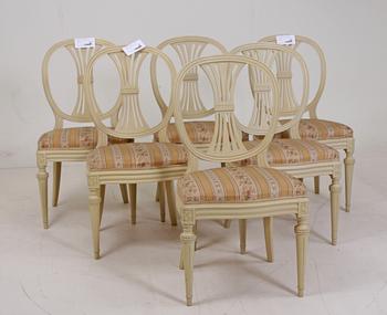 STOLAR, 6 st, gustaviansk stil, 1900-tal.