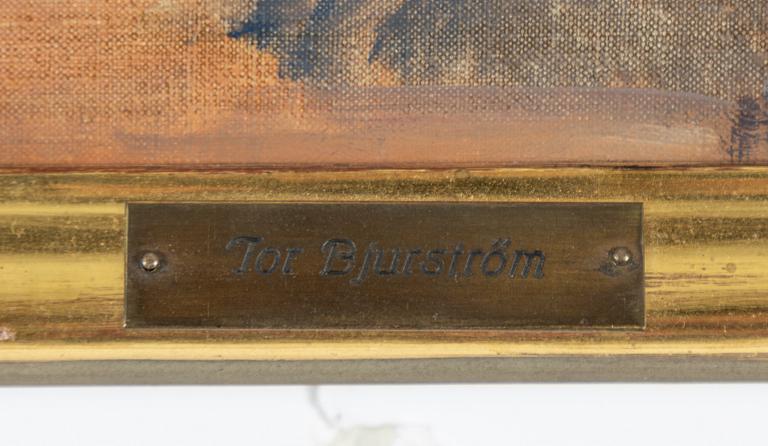 Tor Bjurström, Stilleben med äpple på fat.
