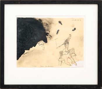Max Neumann, mixed media signed and dated 82.