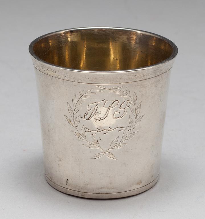SUPKOPP, silver. Troligen Bengt Tellander, (1805-1844) Jönköping. Vikt ca 50 g.