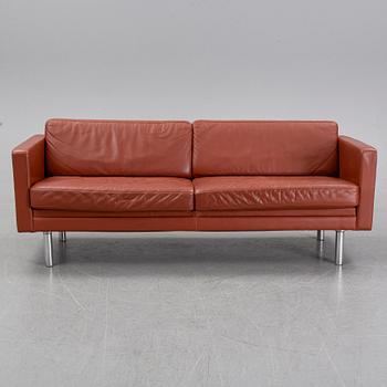 A leather sofa, JOC Vetlanda, second half of the 20th century.