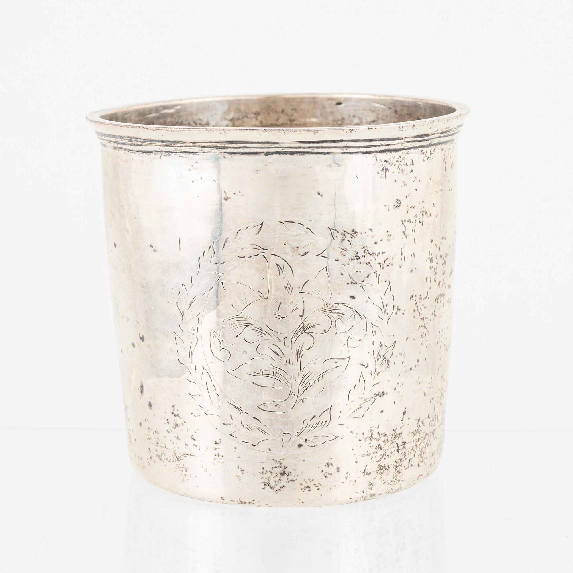An 18th Century Silver Beaker.