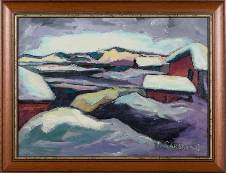 Paavo Sarelli, oil on board, signed and dated -93.