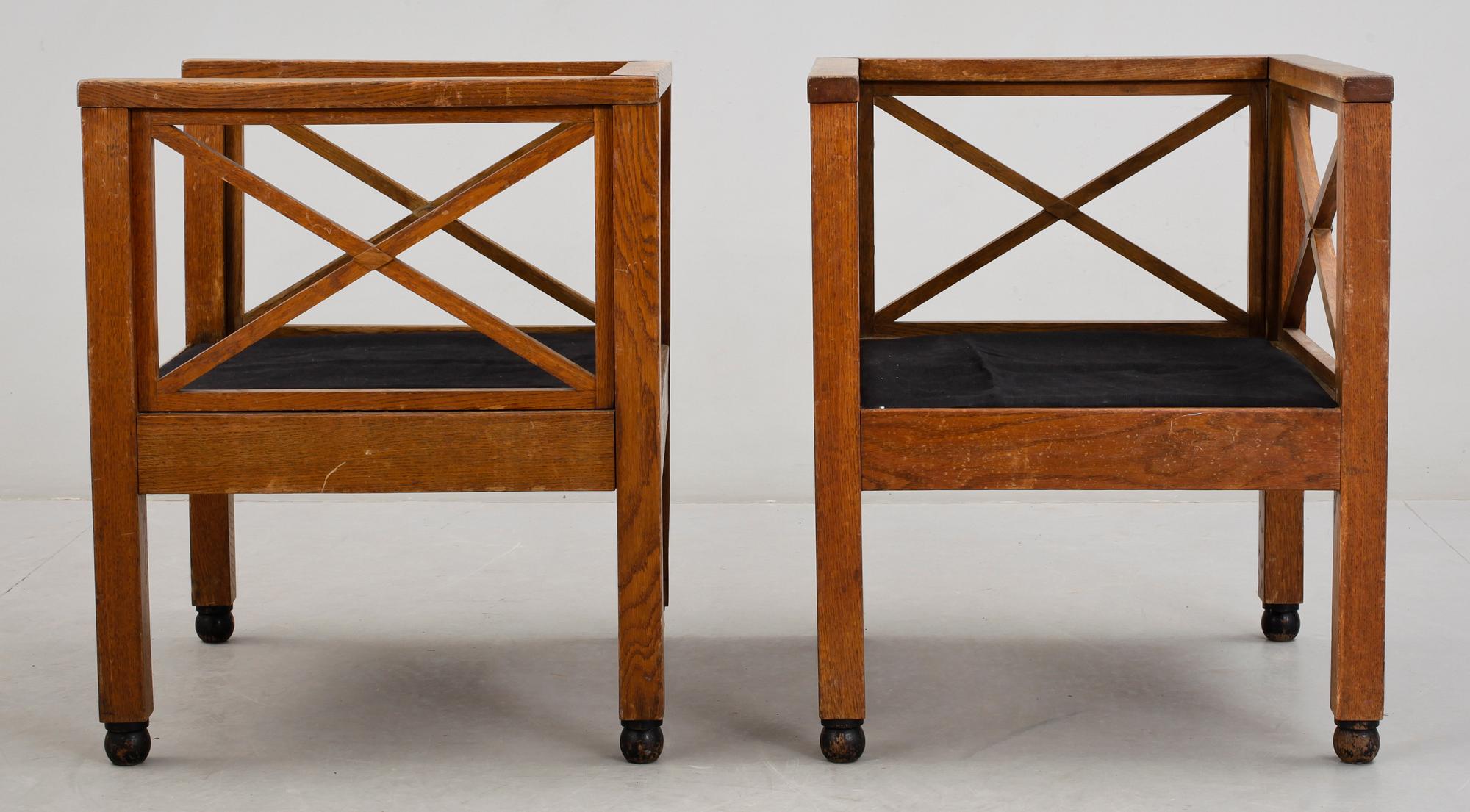 BORD samt STOLAR, 2 st, 1920-tal.
