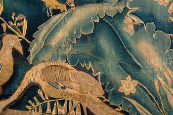 A tapestry, "Feuilles de choux", tapestry weave, third quarter 16th century, Flanders, probably Audenarde.