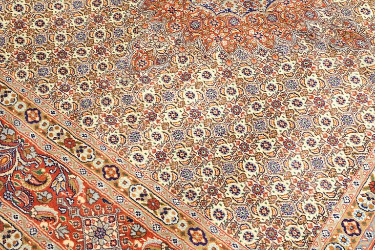 A part silk Moud carpet, c. 223 x 216 cm.