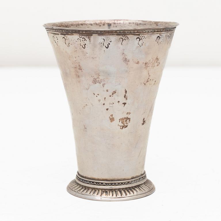 A Swedish silver beaker, mark of Mikael Hammarberg, Härnösand, 1766.