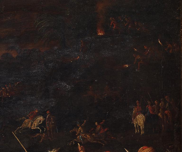 Unknown artist 17th Century. Hunting scenes, a pair.