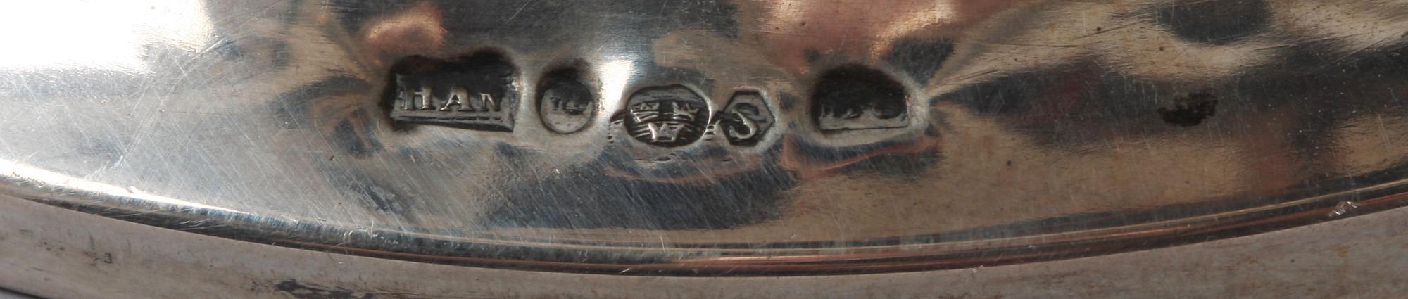 SKÅL PÅ FOT, silver, Sverige, 1900-talets första hälft.