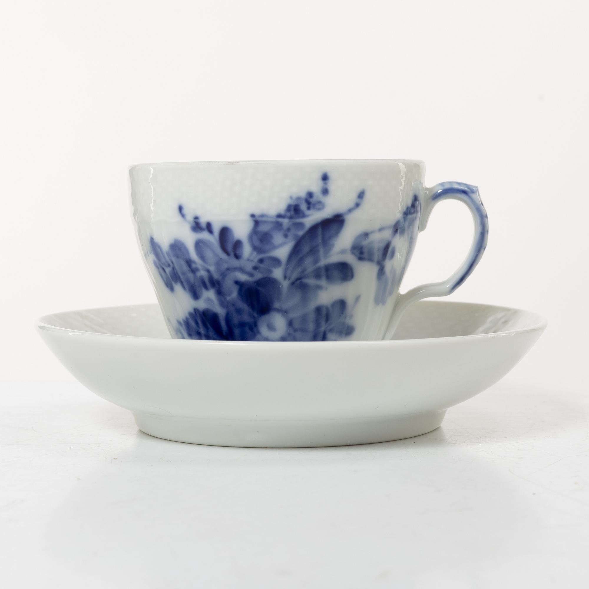 Royal Copenhagen, a 'Blue Flower' 50-piece dinner and coffee service,, Denmark.