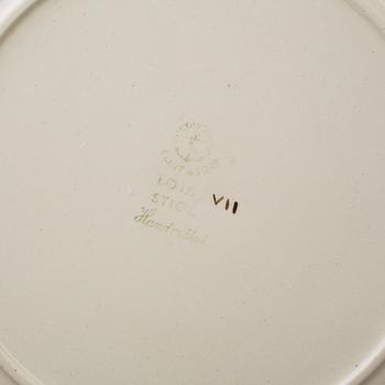 FISKTALLRIKAR, 13 st, flintgods, "Löja", Stig Lindberg, Gustavsberg.