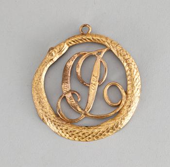 MEDALJ, brännförgylld mässing, 1810.