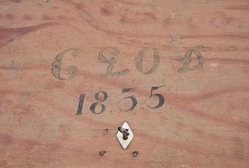 SCHATULL, allmoge, daterad 1835.
