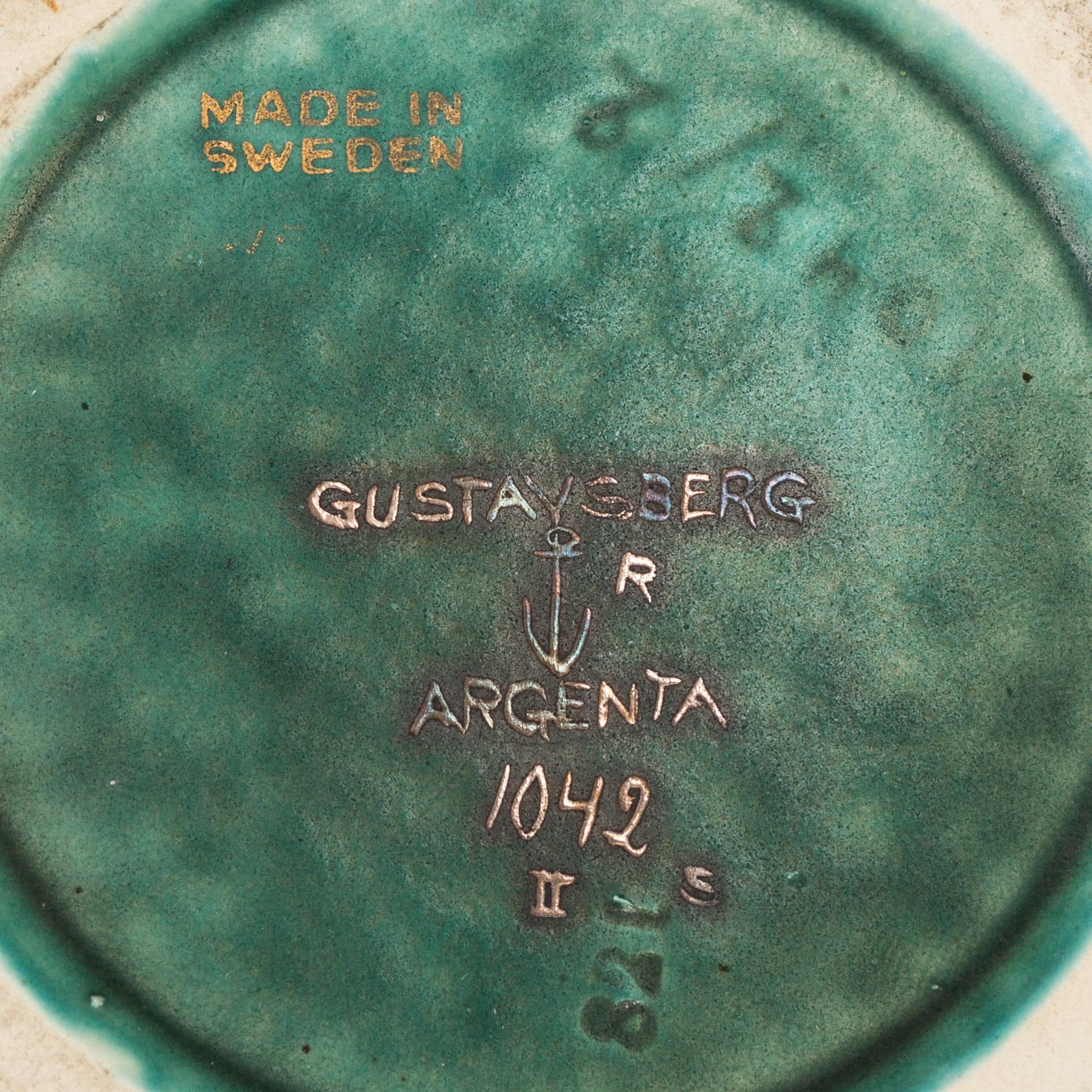 WILHELM KÅGE, vas av stengods, "Argenta", Gustavsberg 1948.