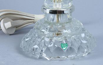 BORDSLAMPA, glas, Orrefors, etikettmärkt.