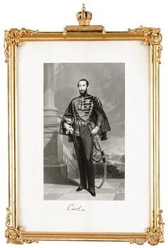 Jean Baptiste Alfred Cornilliet, "Konung Karl XV"  (1826-1872) och "Drottning Lovisa" (1828-1871).
