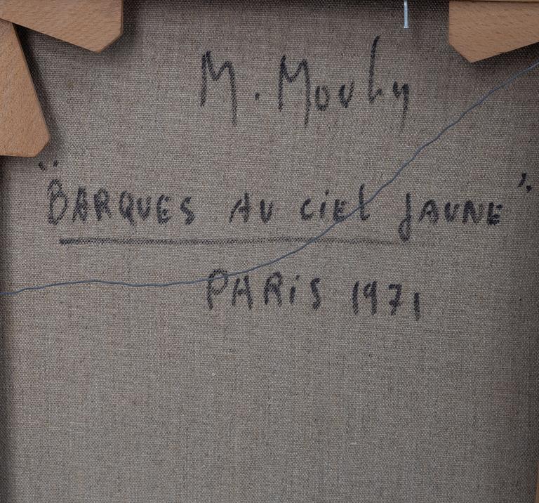 Marcel Mouly, "Barques au ciel jaune".