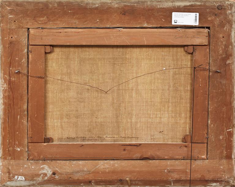 OKÄND KONSTNÄR, olja på duk, sign Gottfrid Lindskog o dat 1892 a tergo.