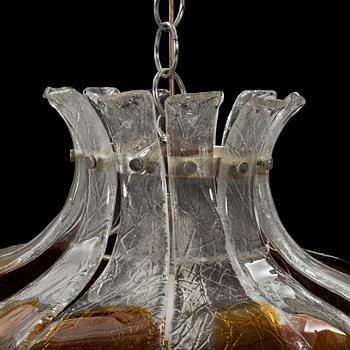 A l1960's CEILING LAMP, problably by Carlo Nason, Mazzega, Murano, Italy.