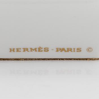 Hermès, a porcelain ashtray, Paris, France.